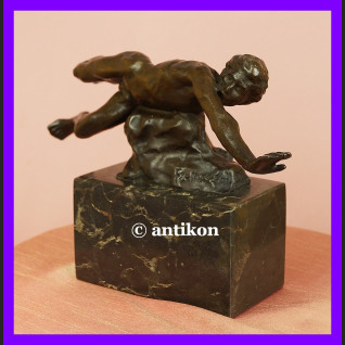 Pływak pływanie świetna rzeźba syg. brąz Francja Pływak pływanie świetna rzeźba syg. brąz Francja