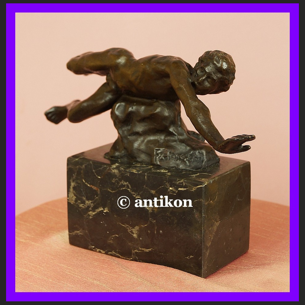 Pływak pływanie świetna rzeźba syg. brąz Francja Pływak pływanie świetna rzeźba syg. brąz Francja