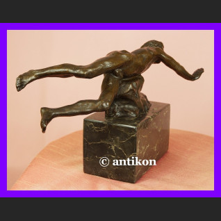 Pływak pływanie świetna rzeźba syg. brąz Francja Pływak pływanie świetna rzeźba syg. brąz Francja