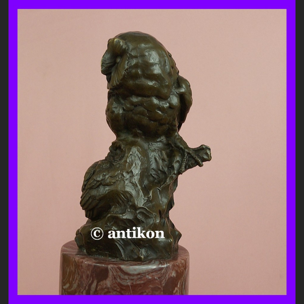 Dwie sowy symbol mądrości cudna rzeźba sowa brąz