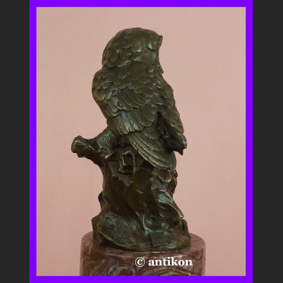 Dwie sowy symbol mądrości cudna rzeźba sowa brąz