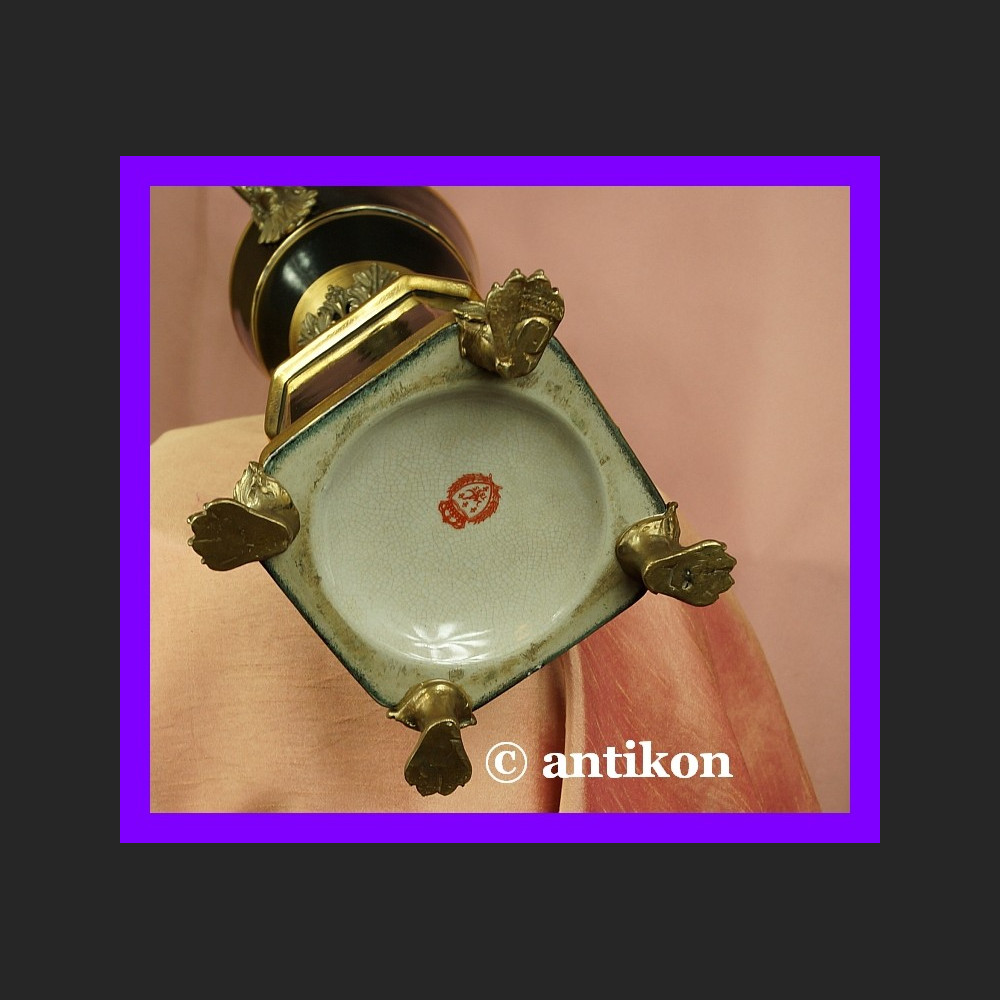 Wysoki wazon elegancki puchar brąz cudna porcelana Wysoki wazon elegancki puchar brąz cudna porcelana