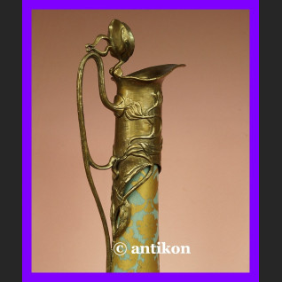 Karafka wysoki dzban brąz secesja