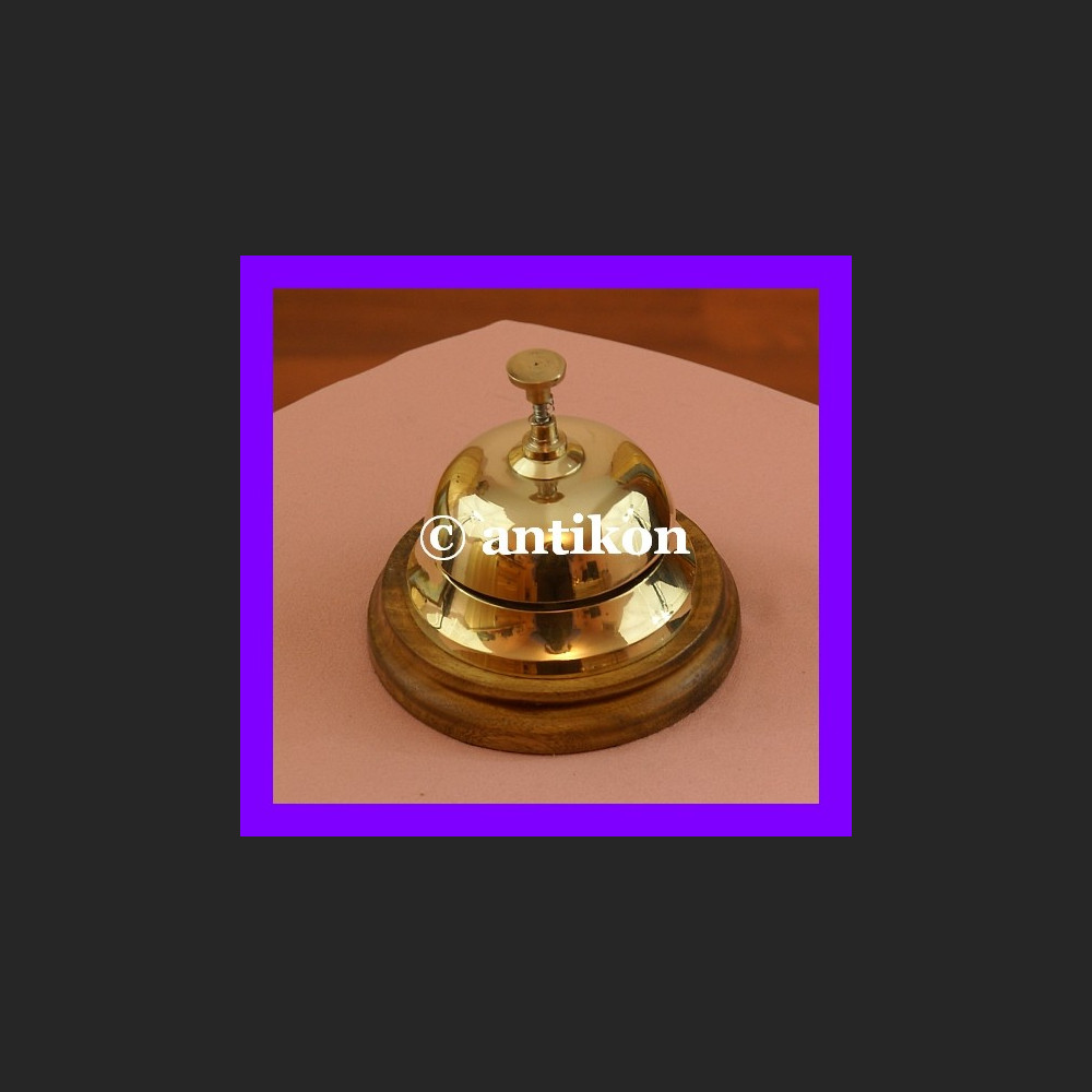 Mosiężny dzwonek do recepcji hotelowy duży donośny