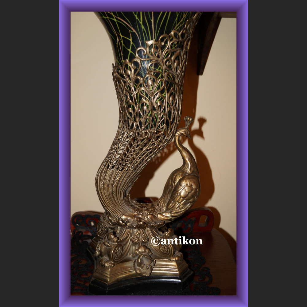 Olbrzymi porcelanowy wazon prześliczny paw 