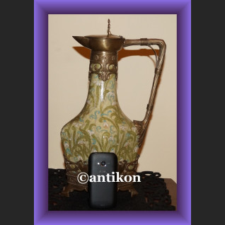 Świetny miodowy wazon z łabędziami