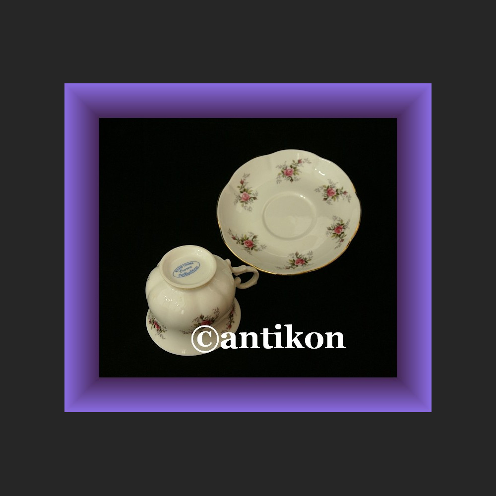 CUDOWNIE PIĘKNY PORCELANOWY GARNITUR PEONIA CUDOWNIE PIĘKNY PORCELANOWY GARNITUR PEONIA