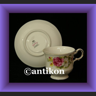 CUDOWNIE PIĘKNY PORCELANOWY GARNITUR PEONIA