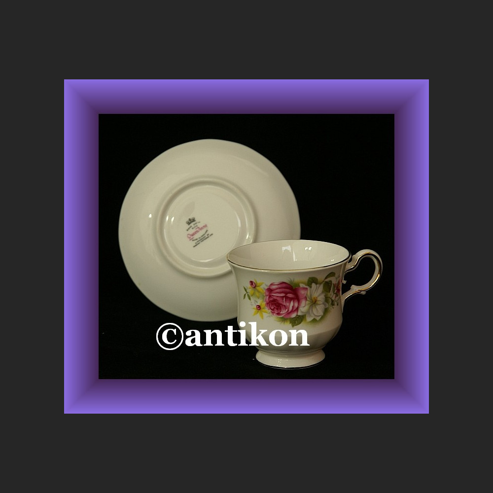 CUDOWNIE PIĘKNY PORCELANOWY GARNITUR PEONIA