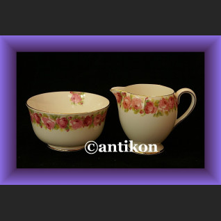 CUDOWNIE PIĘKNY PORCELANOWY GARNITUR PEONIA CUDOWNIE PIĘKNY PORCELANOWY GARNITUR PEONIA