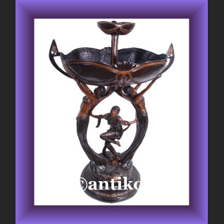 Piękna duża ogrodowa fontanna z brązu secesja 