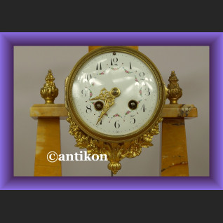 Zegar kominkowy empire piękny stary francuski marmurowy Zegar kominkowy empire piękny stary francuski marmurowy