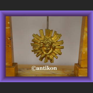 Zegar kominkowy empire piękny stary francuski marmurowy Zegar kominkowy empire piękny stary francuski marmurowy