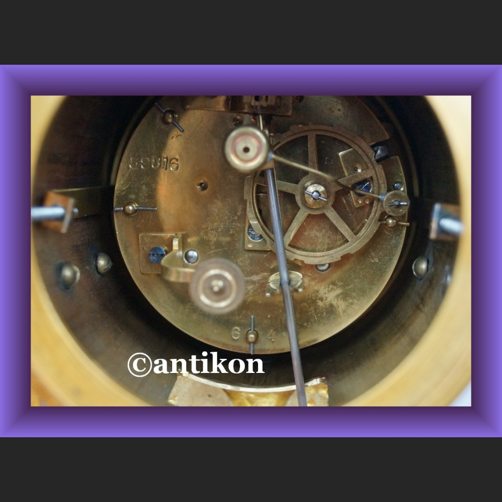 Zegar kominkowy empire piękny stary francuski marmurowy Zegar kominkowy empire piękny stary francuski marmurowy