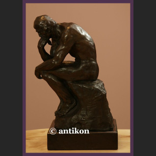 Słynna rzeźba prawdziwy brąz A. Rodin Myśliciel duża figura