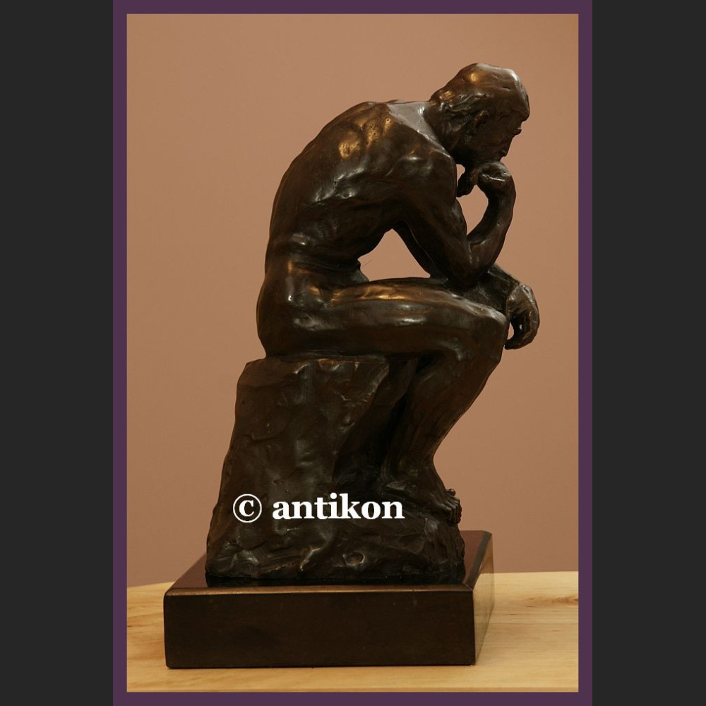 Słynna rzeźba prawdziwy brąz A. Rodin Myśliciel duża figura