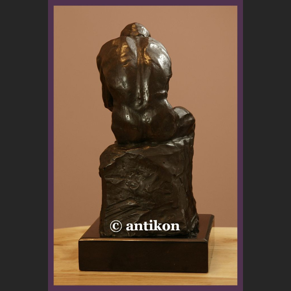 Słynna rzeźba prawdziwy brąz A. Rodin Myśliciel duża figura