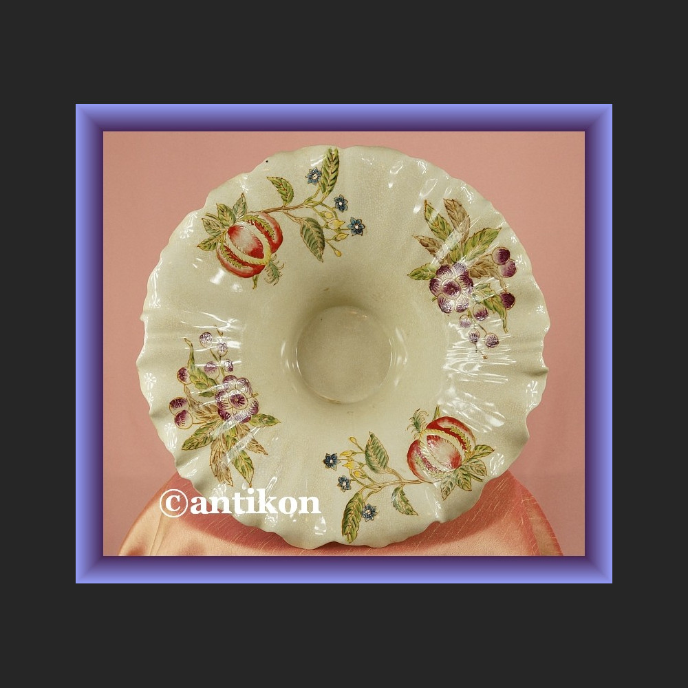 Cudna patera duża misa okuta w brąz owocarka