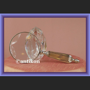 Zachwycająca duża srebrna lupa gabinetowa