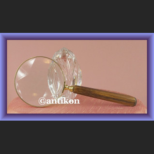 Klasycznie piękna lupa gabinetowa duże szkło powiększające