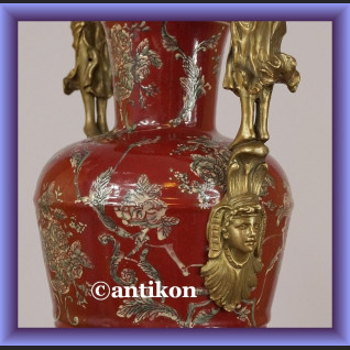 Wazon elegancki puchar duży  porcelana z brązem