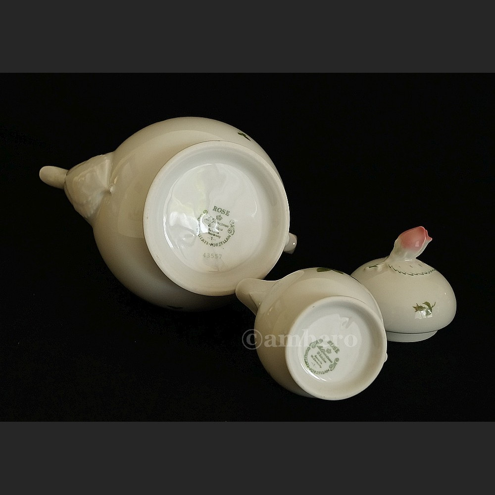 Garnitur do kawy herbaty Seltmann Weiden dzbanek, cukiernica i mlecznik w piękne różyczki Garnitur do kawy herbaty Seltmann Weiden dzbanek, cukiernica i mlecznik w piękne różyczki