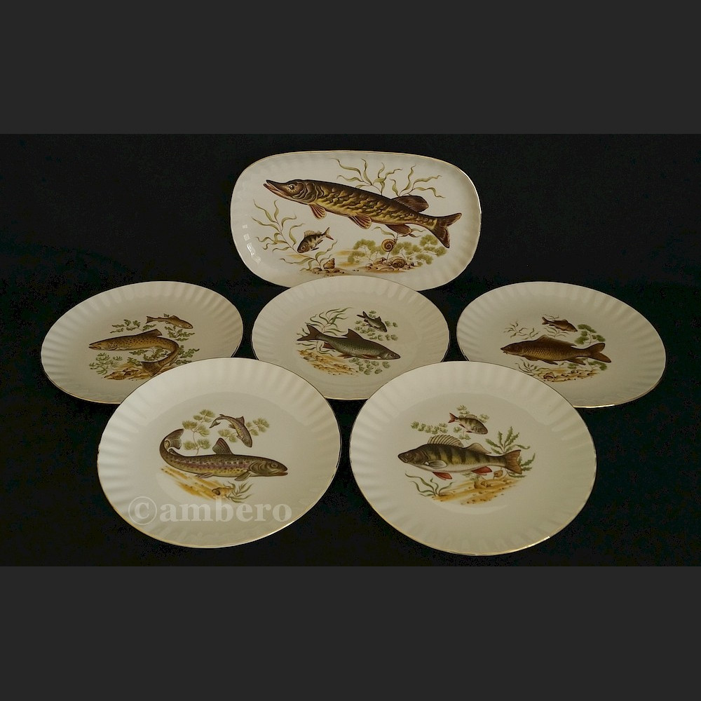 Serwis do ryb patera i talerze Bavaria 