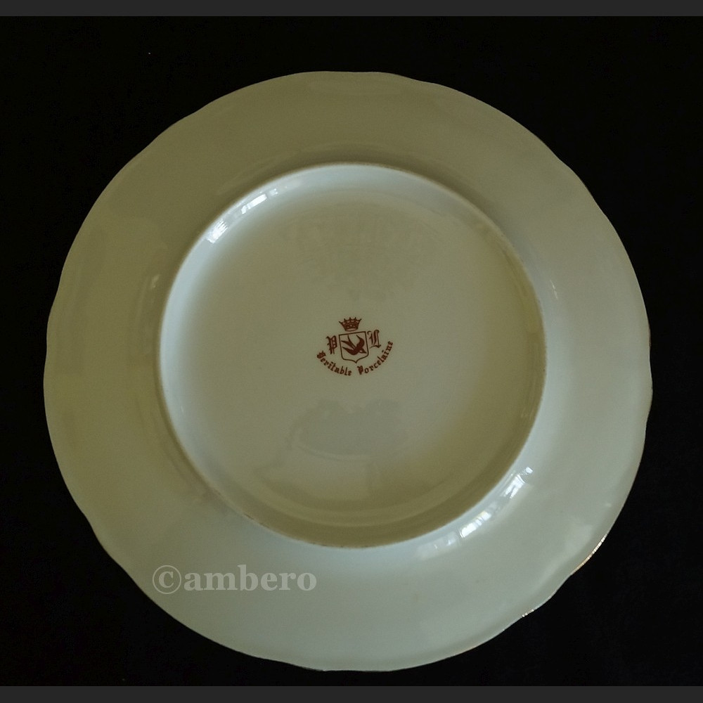 Serwis do dziczyzny Limoges 6 talerzy obiadowych francuska porcelana myślistwo 