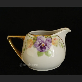 Śliczny garnitur do herbaty Beyer and Bock stara ręcznie malowana porcelana