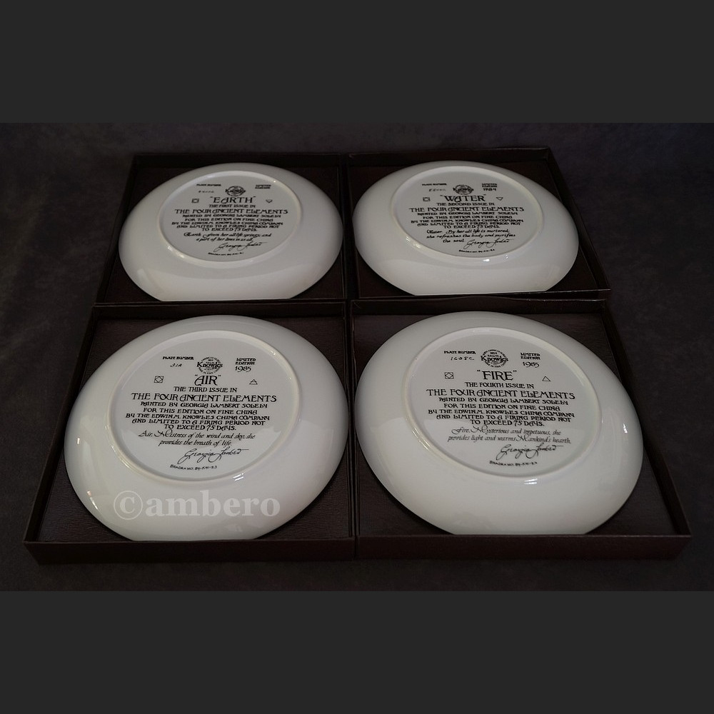 Cztery starożytne żywioły talerze kolekcjonerskie piękna kolekcja