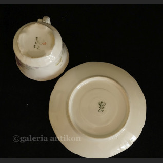 Filiżanka i spodek Śląsk Carl Tielsch Altwasser Silesia