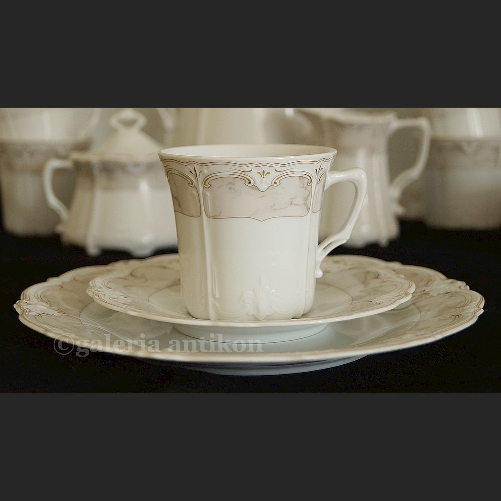 Serwis kawowy na 6 osób Hutschenreuther Tirschenreuth model Baronesse Jacqueline niezwykle elegancki Serwis kawowy na 6 osób Hutschenreuther Tirschenreuth model Baronesse Jacqueline niezwykle elegancki