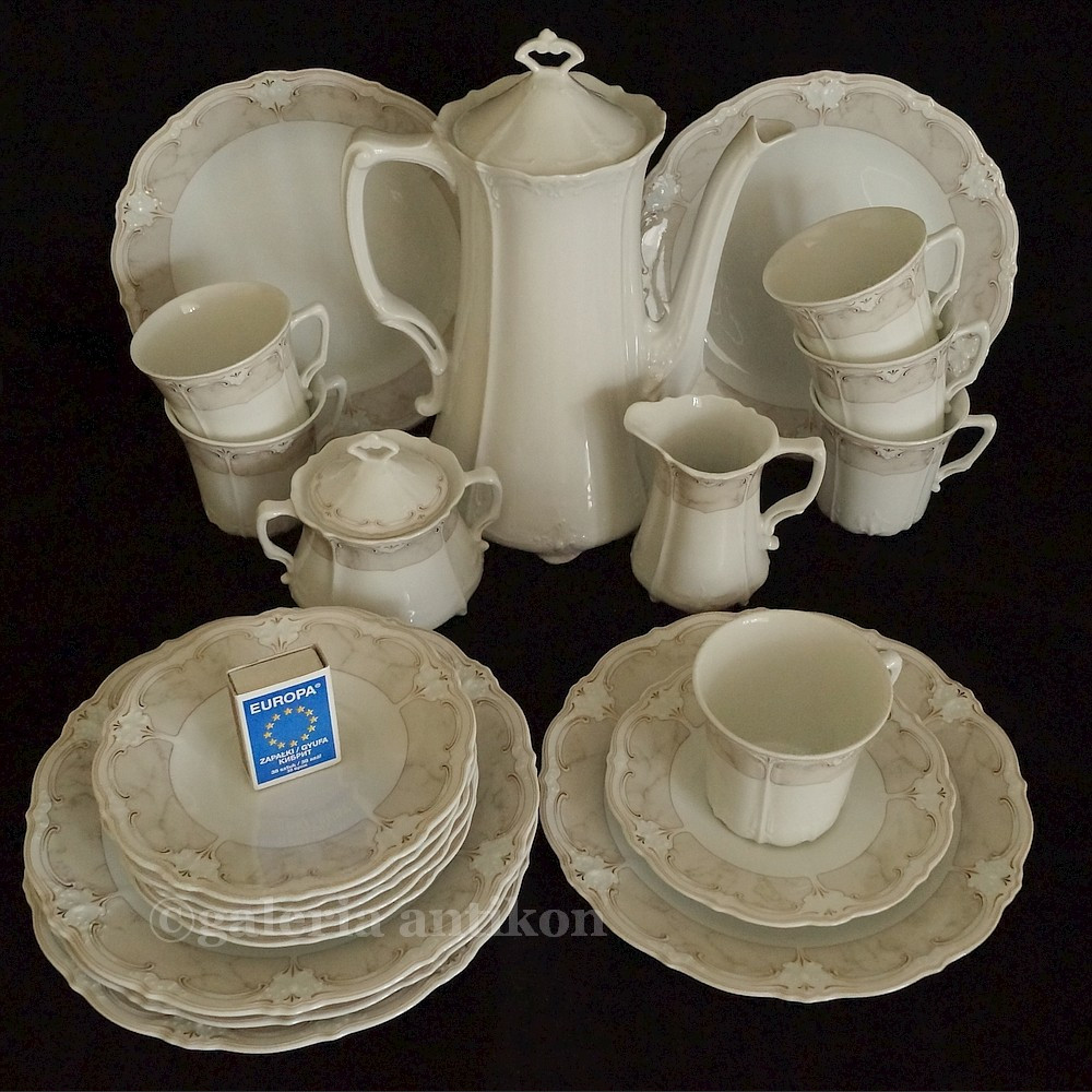 Serwis kawowy na 6 osób Hutschenreuther Tirschenreuth model Baronesse Jacqueline niezwykle elegancki Serwis kawowy na 6 osób Hutschenreuther Tirschenreuth model Baronesse Jacqueline niezwykle elegancki