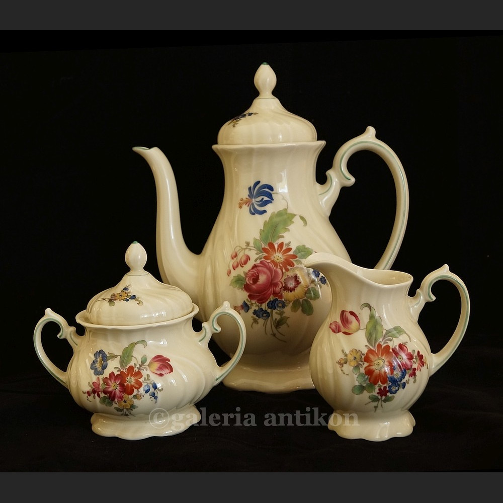 Garnitur herbaciany Rosenthal lub  kawowy wspaniała stara porcelana syg. Thomas Ivory