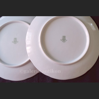 Serwis deserowy stary talerze z owocami Beyer & Bock Turyngia Serwis deserowy stary talerze z owocami Beyer & Bock Turyngia