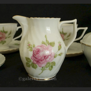 Uroczy komplet do kawy/ herbaty na 7 osób serwis w róże Royal Tettau