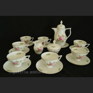 Uroczy komplet do kawy/ herbaty na 7 osób serwis w róże Royal Tettau