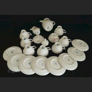 Uroczy komplet do kawy/ herbaty na 7 osób serwis w róże Royal Tettau