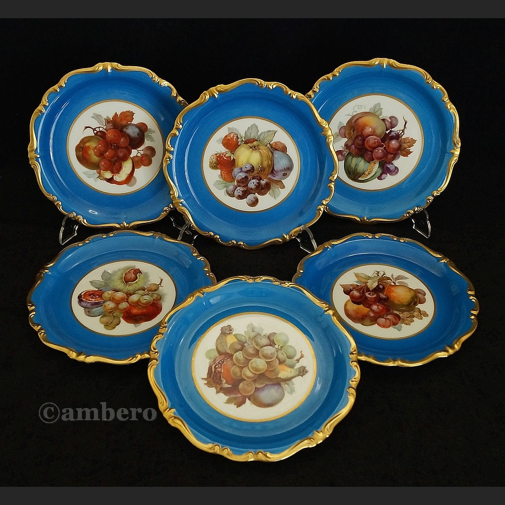 Talerze z owocami Rosenthal Pompadour ok. 1928 r. Talerze z owocami Rosenthal Pompadour ok. 1928 r.