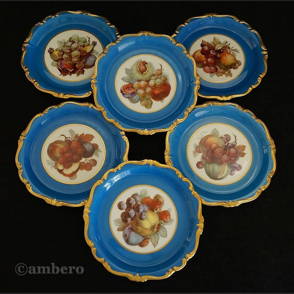 Talerze z owocami Rosenthal Pompadour ok. 1928 r. Talerze z owocami Rosenthal Pompadour ok. 1928 r.