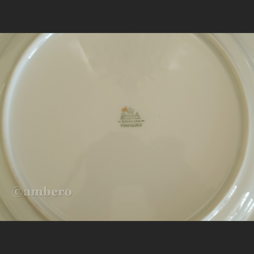 Talerze z owocami Rosenthal Pompadour ok. 1928 r. Talerze z owocami Rosenthal Pompadour ok. 1928 r.