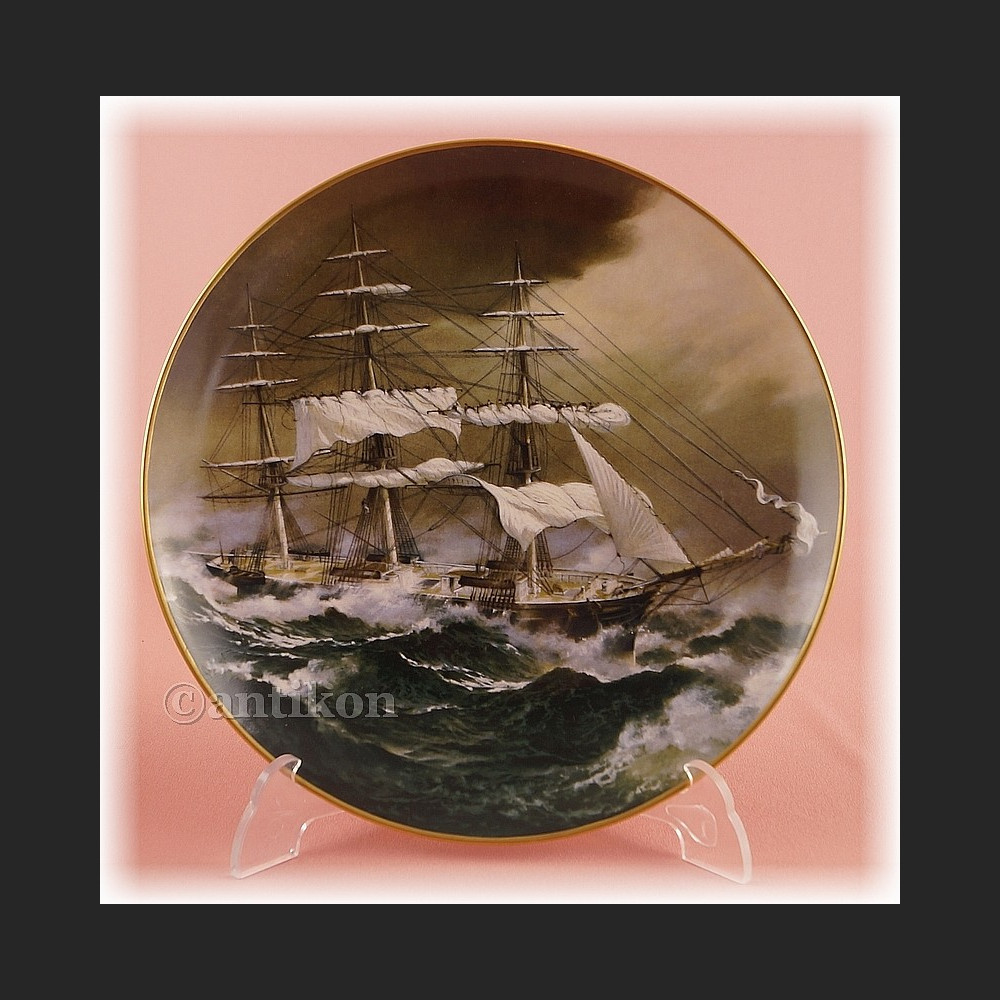 Żaglowce Franklin Mint talerze kolekcjonerskie 12 sztuk