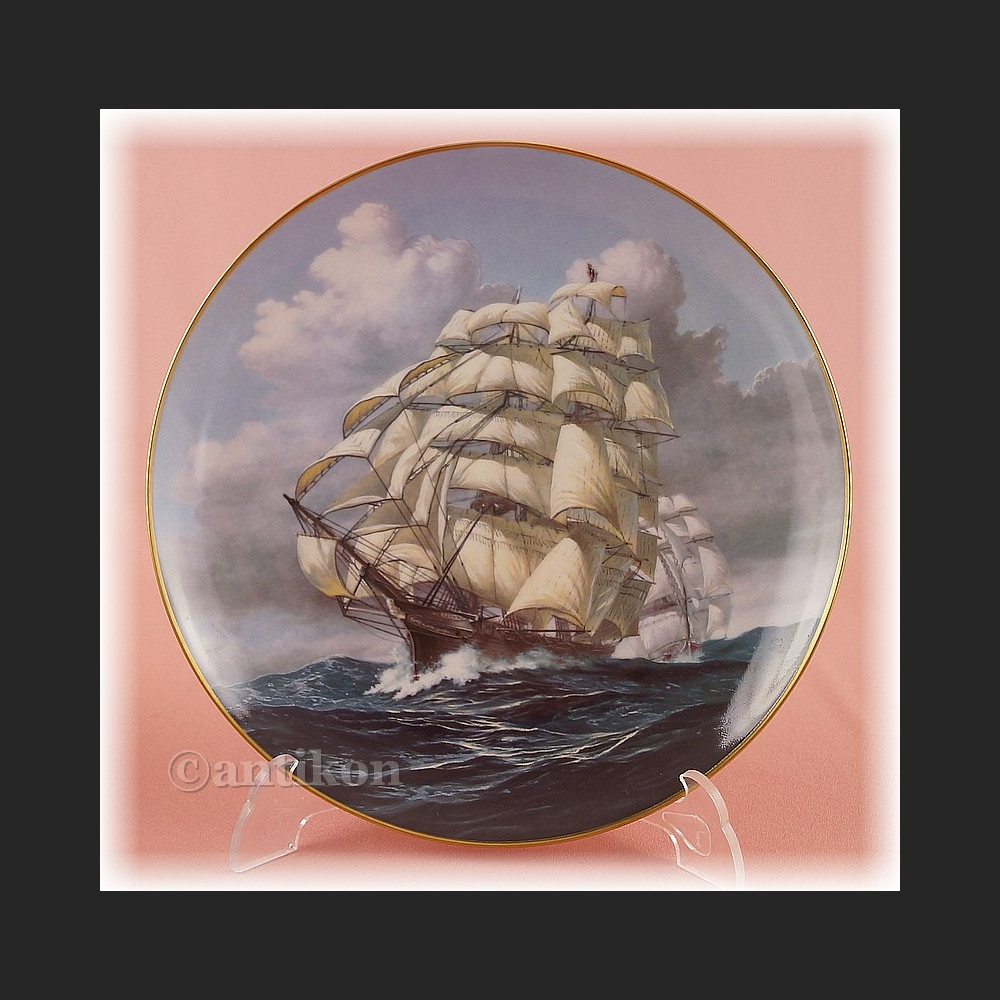 Żaglowce Franklin Mint talerze kolekcjonerskie 12 sztuk