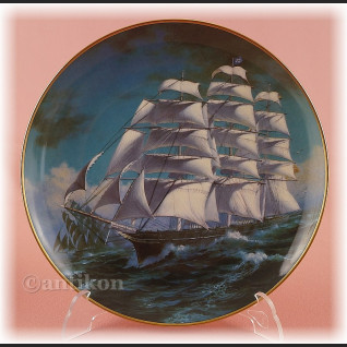 Żaglowce Franklin Mint talerze kolekcjonerskie 12 sztuk