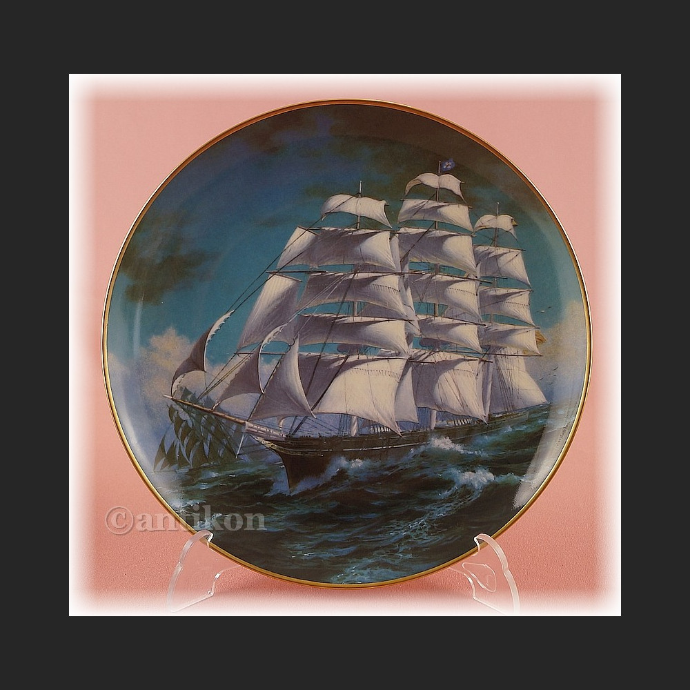Żaglowce Franklin Mint talerze kolekcjonerskie 12 sztuk