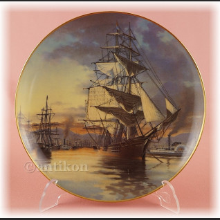 Żaglowce Franklin Mint talerze kolekcjonerskie 12 sztuk
