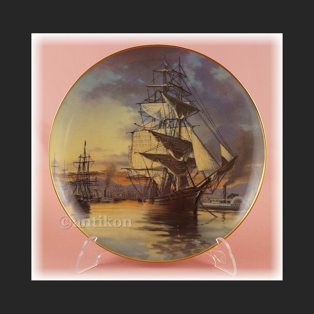 Żaglowce Franklin Mint talerze kolekcjonerskie 12 sztuk