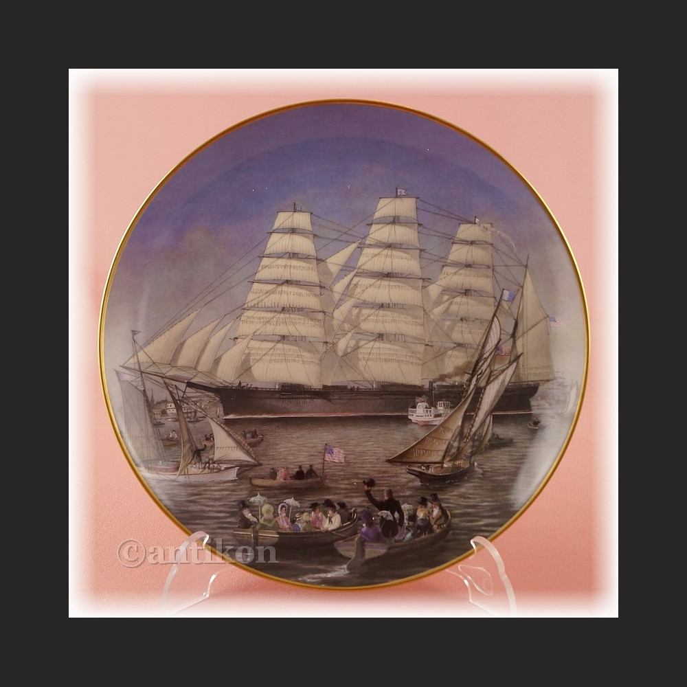 Żaglowce Franklin Mint talerze kolekcjonerskie 12 sztuk