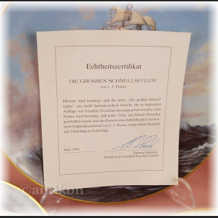 Żaglowce Franklin Mint talerze kolekcjonerskie 12 sztuk