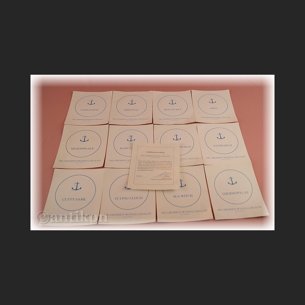 Żaglowce Franklin Mint talerze kolekcjonerskie 12 sztuk